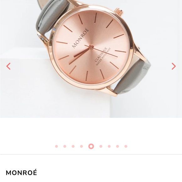 Monroe by Maestro genuine leather watch, rose gold, new , never used - Picture 6 of 7